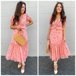 LOVESHACKFANCY X Target Women 18W Fleur Midi Dress Fairy Boho Cottage Babydoll